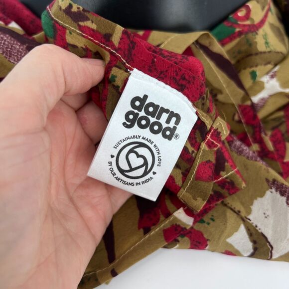 Darn Good Furoshiki Scarf Wrap 36" Square Made Sustainably in India Multicolor - Picture 6 of 7